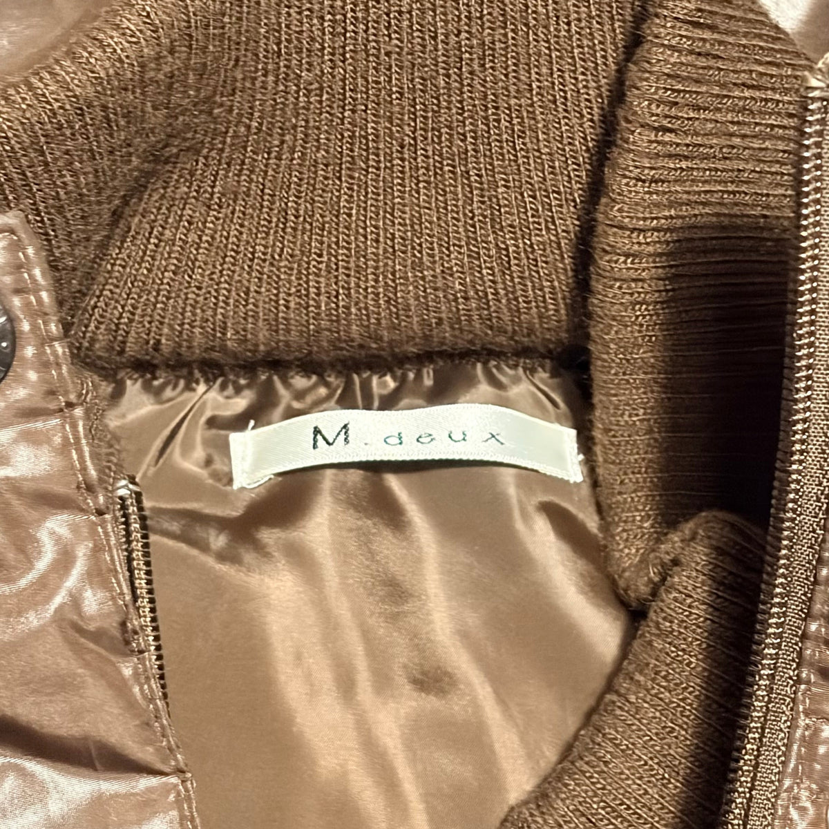 Brown Shine Puffer Jacket