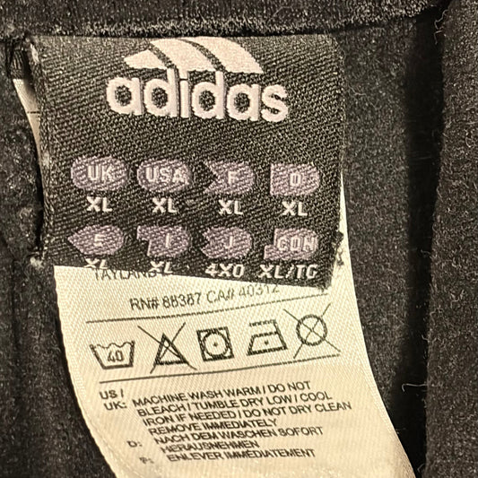 Adidas Black Track Pants with white Side Stripes