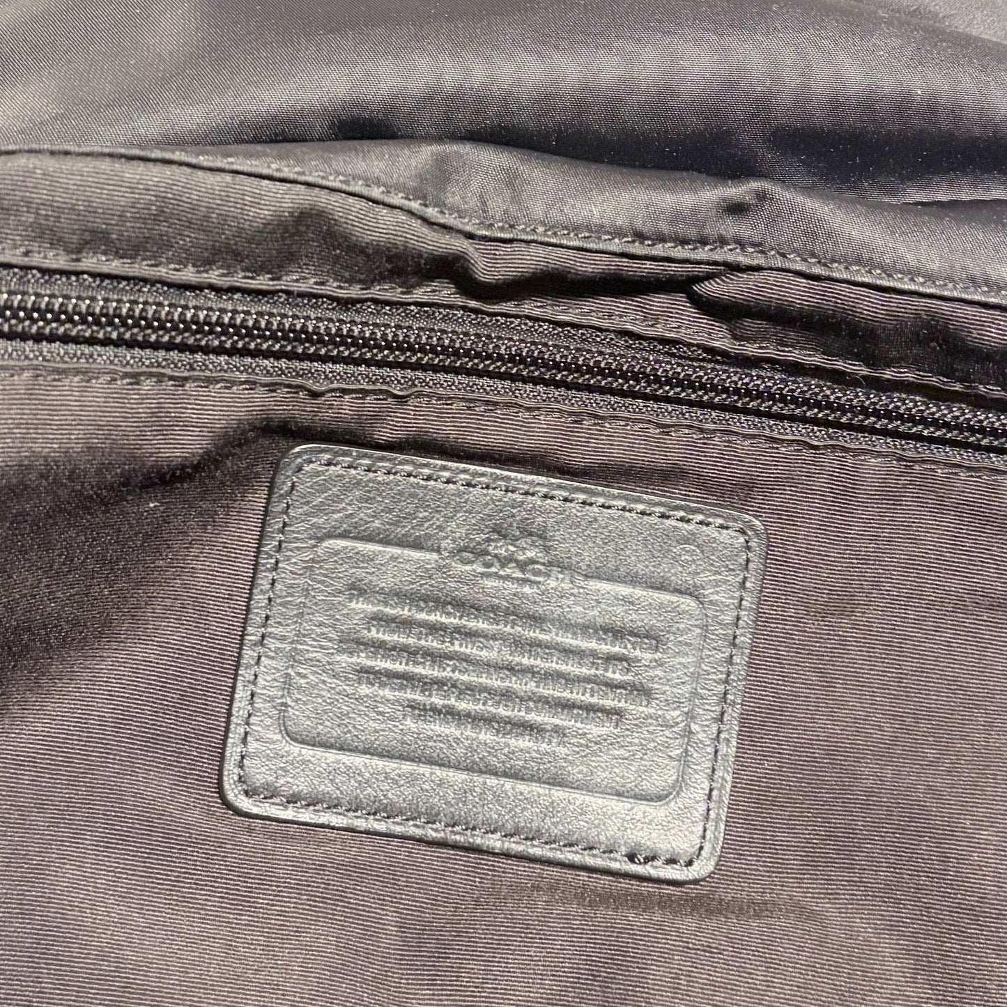 Coach Black Leather & Nylon Backpack