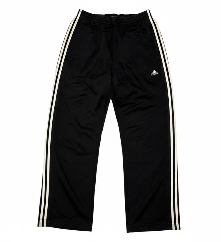 Adidas Black Track Pants with white Side Stripes
