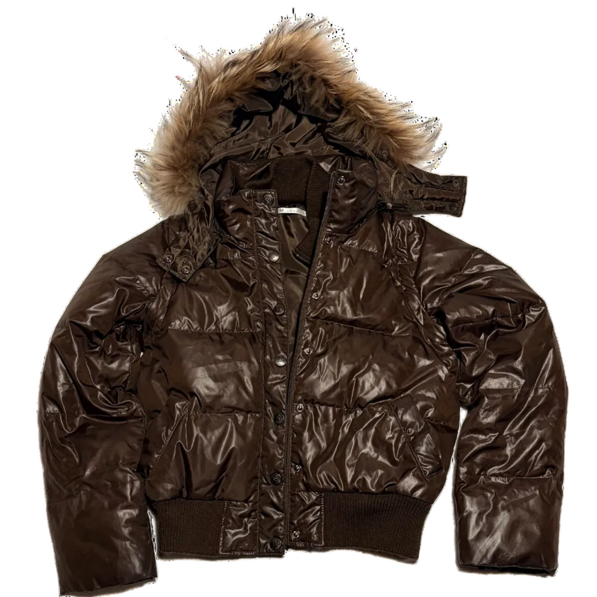 Brown Shine Puffer Jacket