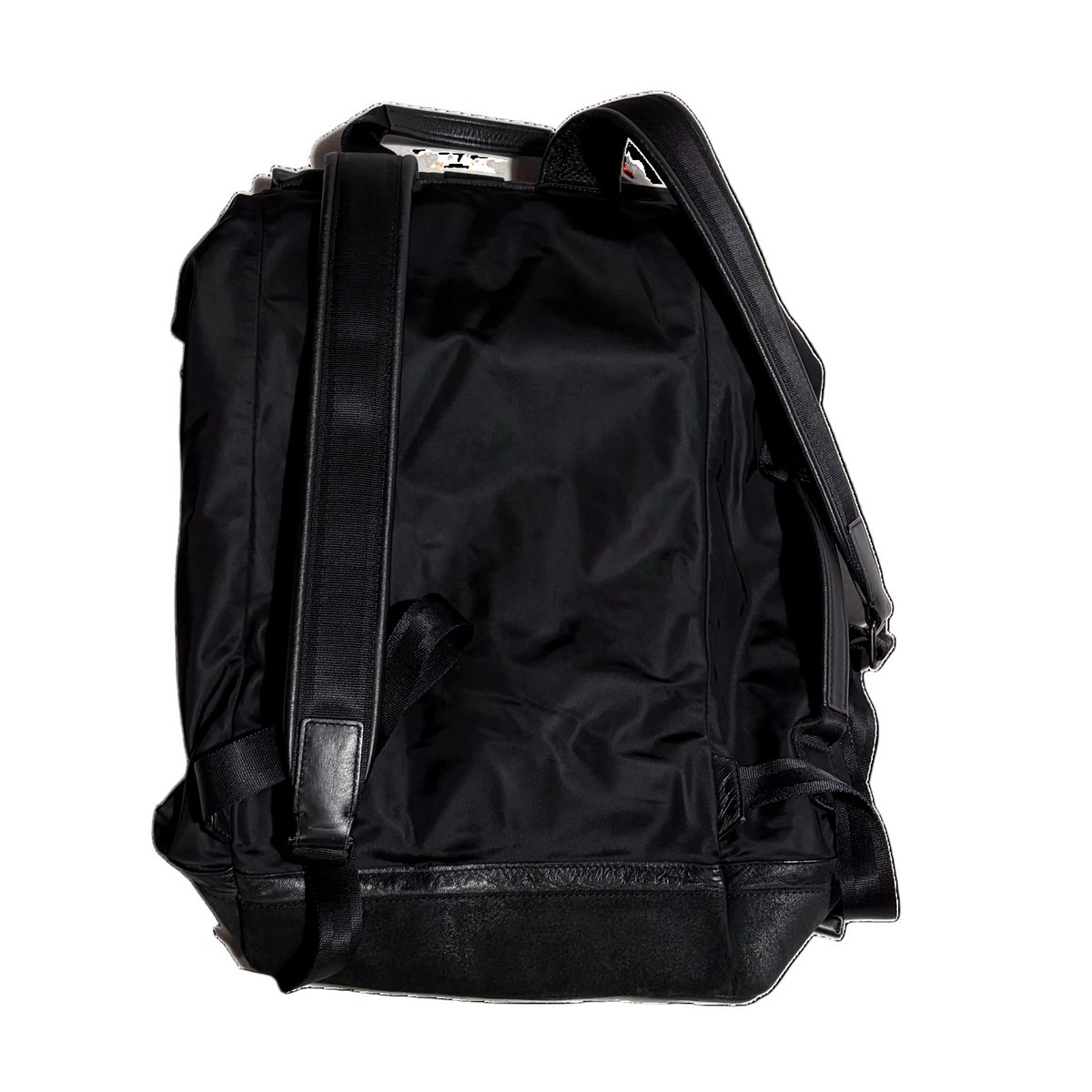 Coach Black Leather & Nylon Backpack