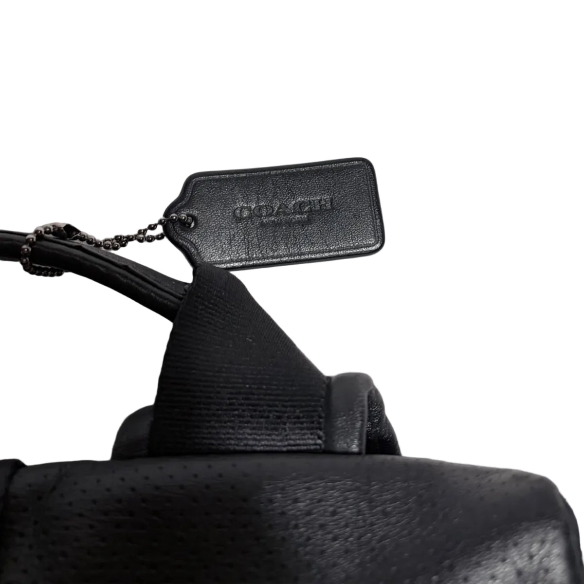 Coach Black Leather & Nylon Backpack